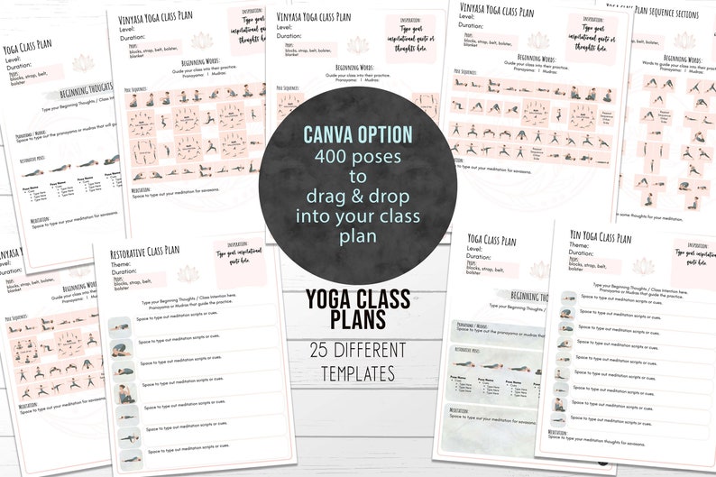 Yoga Class Planner, Yoga Teacher Class Plans, Yoga Class Sequence Planner, Yoga Class Plans Drag & drop 200 poses to sequence your class image 5