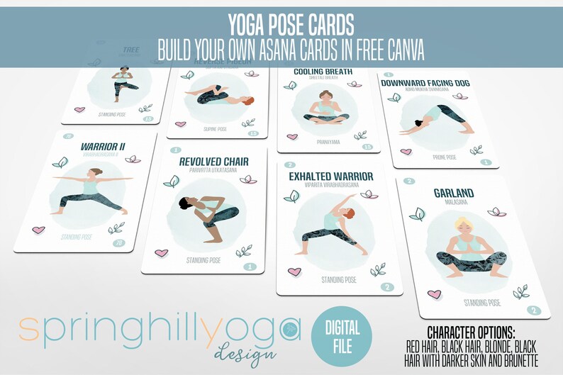 Yoga Pose Cards Asana Cards Yoga Flashcards Yoga Cards Etsy Australia