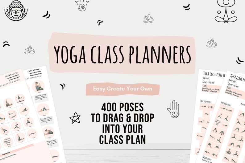 Yoga Class Planner, Yoga Teacher Class Plans, Yoga Class Sequence Planner, Yoga Class Plans Drag & drop 200 poses to sequence your class image 1