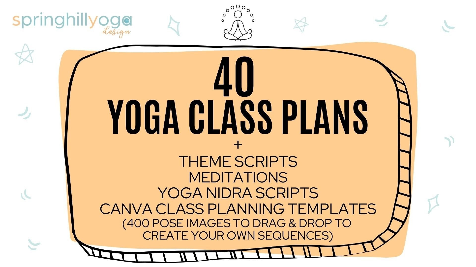 40 Yoga Class Plans + 25 Theme Scripts + 25 Addit. Meditations + 9 Yoga  Nidra Scripts - BONUS Canva Template to Sequence Your Own Class - Etsy, image size:1920x1080