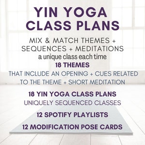 Yin Yoga Class Plans: 18 Scripts + 12 Playlists (PDF Download ...