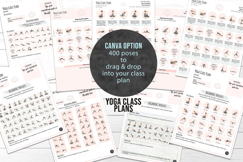 Yoga Class Planner, Yoga Teacher Class Plans, Yoga Class Sequence Planner, Yoga Class Plans Drag & drop 200 poses to sequence your class image 4