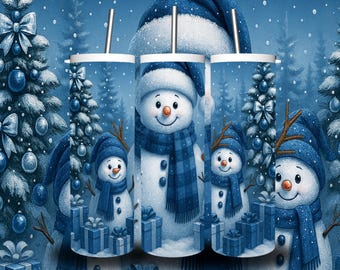 Détendez-vous avec des amis bonhommes de neige, joyeux Noël, bonhomme de neige, joli bonhomme de neige, emballage pour verre mince de 20 oz, sublimation,