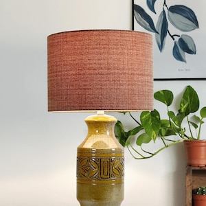 Blush - Handmade Lampshade - Recycled Fabric Shade | Table Lamp | Floor Lamp | Pendant Light | Mid-Century Modern | Retro Lighting