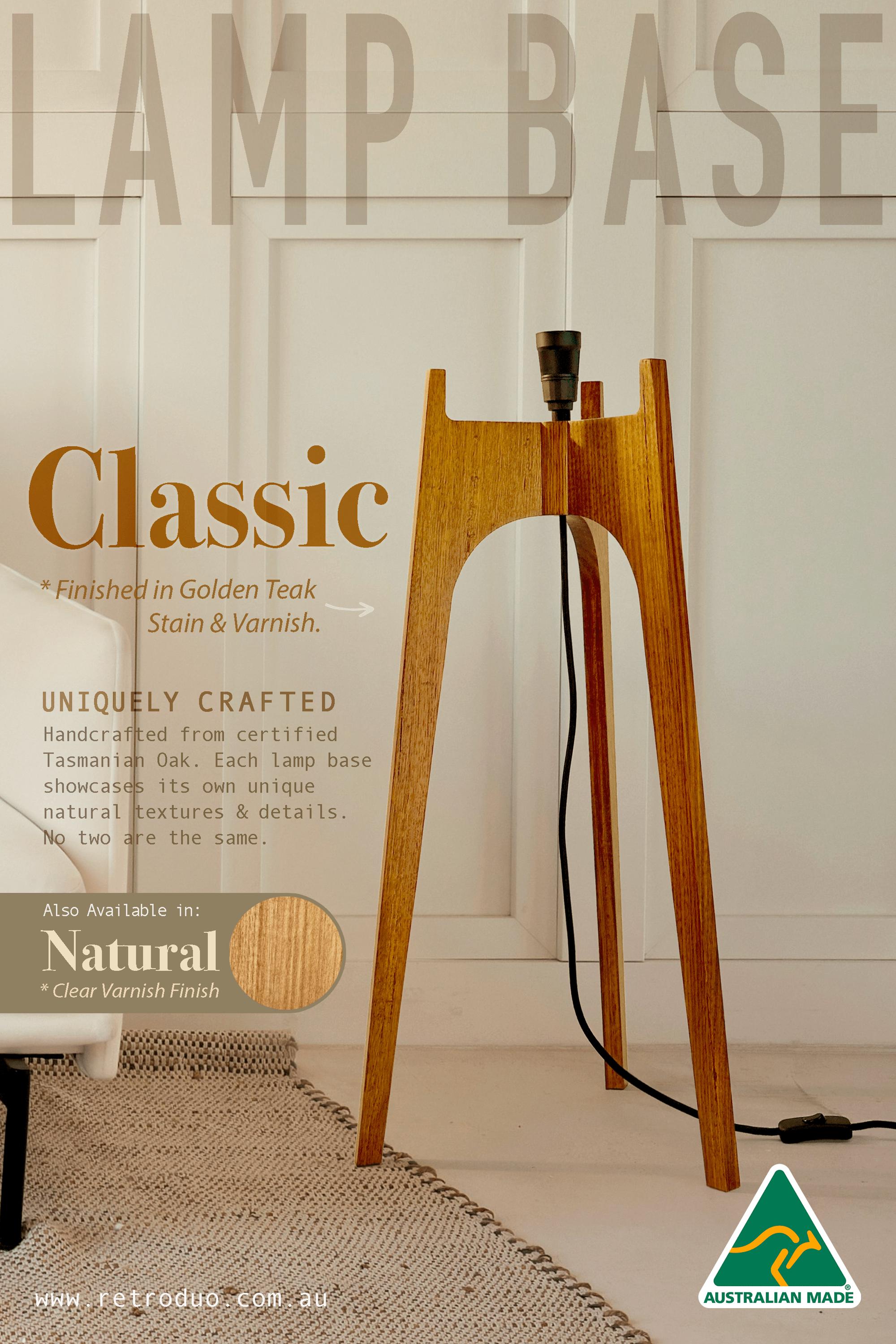 Red - Archie Rocket Lamp | Handmade Wooden Floor Lamp With Recycled ...