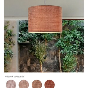 Blush - Handmade Lampshade - Recycled Fabric Shade | Table Lamp | Floor Lamp | Pendant Light | Mid-Century Modern | Retro Lighting