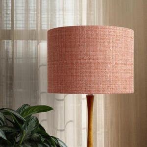 Blush - Handmade Lampshade - Recycled Fabric Shade | Table Lamp | Floor Lamp | Pendant Light | Mid-Century Modern | Retro Lighting