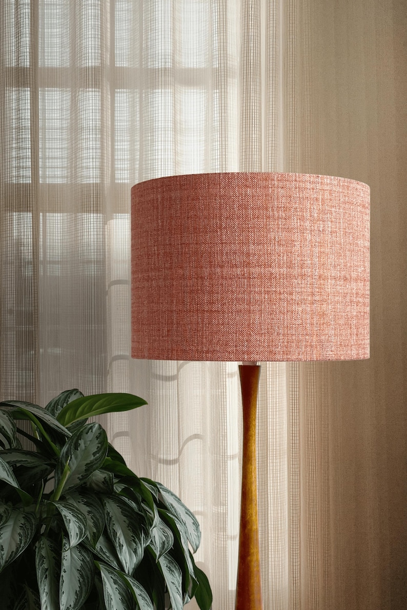 Blush - Handmade Lampshade - Recycled Fabric Shade | Table Lamp | Floor Lamp | Pendant Light | Mid-Century Modern | Retro Lighting
