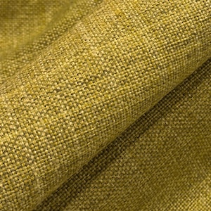 Close-up of green fabric with 'Lemongrass' label