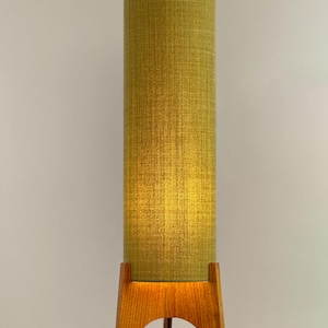 Lemongrass - Recycled Fabric | Archie Rocket Floor Lamp - Mid-Century Modern Inspired, Handmade Floor Lamp by Retro Duo.