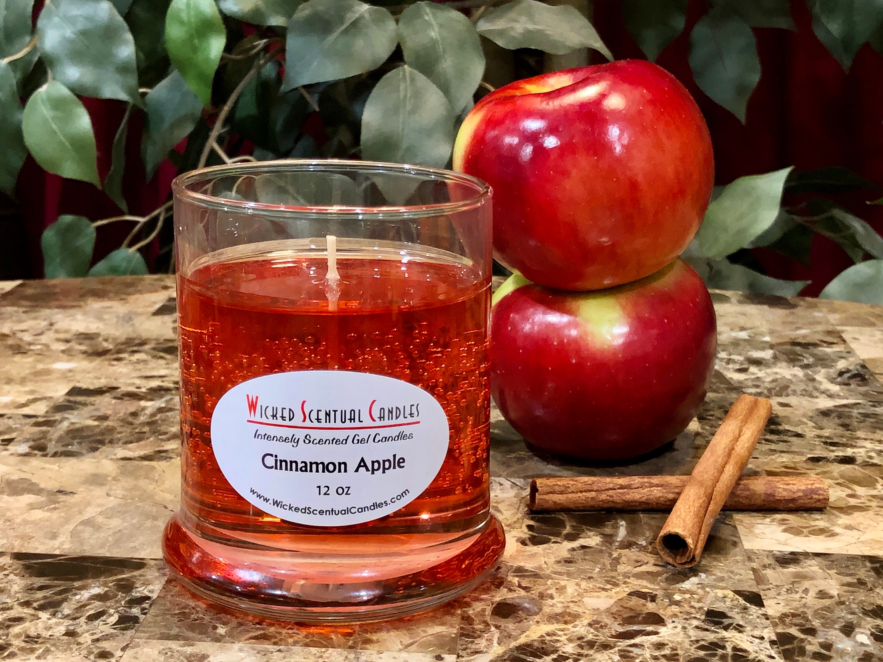Cinnamon Apple Scented Gel Candle handmade candle gel Etsy