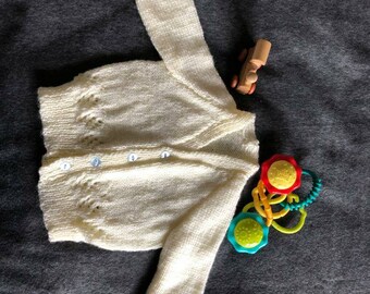 Hand-knitted baby cardigan