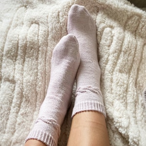 Honeysuckle Socks Knitting Pattern - PDF Download - Beginners