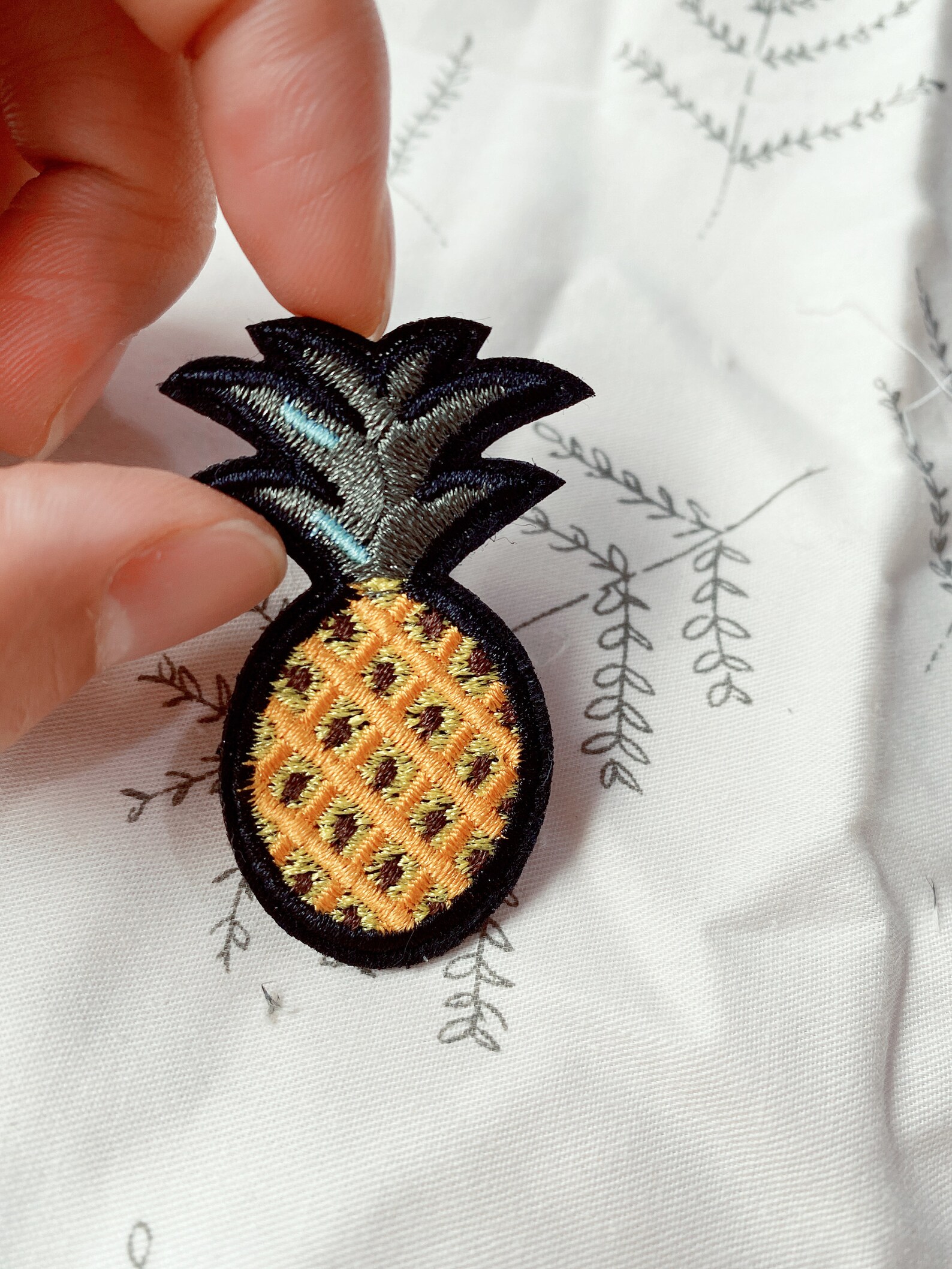 Pineapple Patch Iron On Patch Embroidery Patch Applique High Etsy