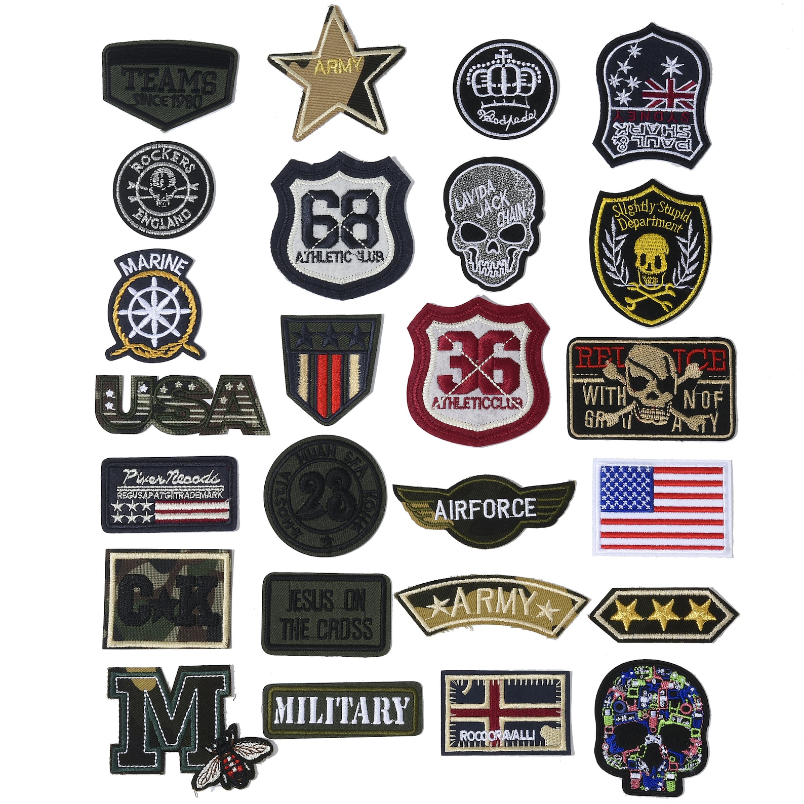 Tactical Patches Assorted Morale Military Adhesive Backing Etsy