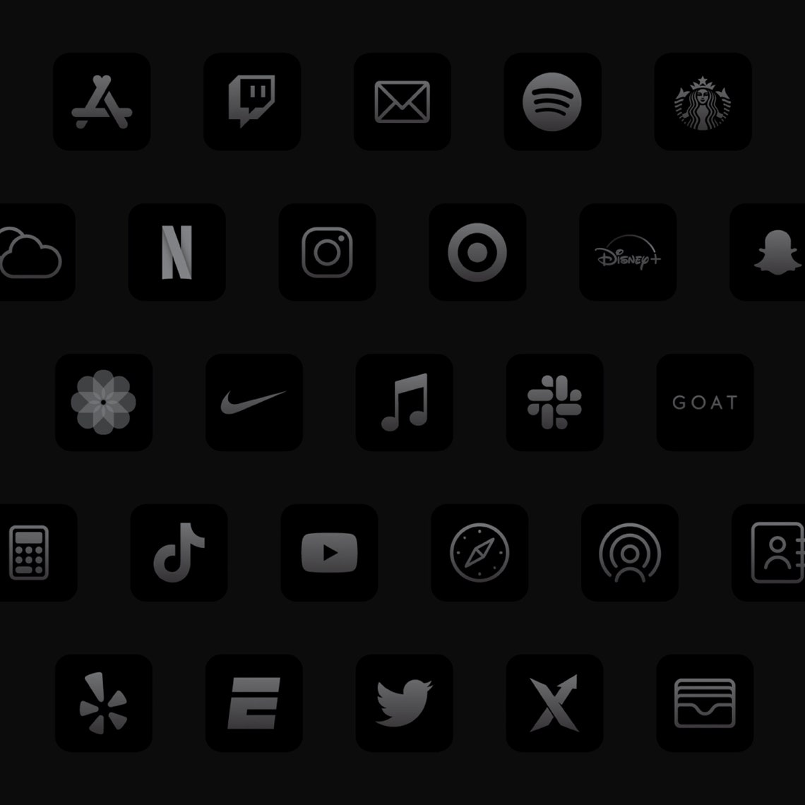 SHADOW App Icons Ios 14 Etsy