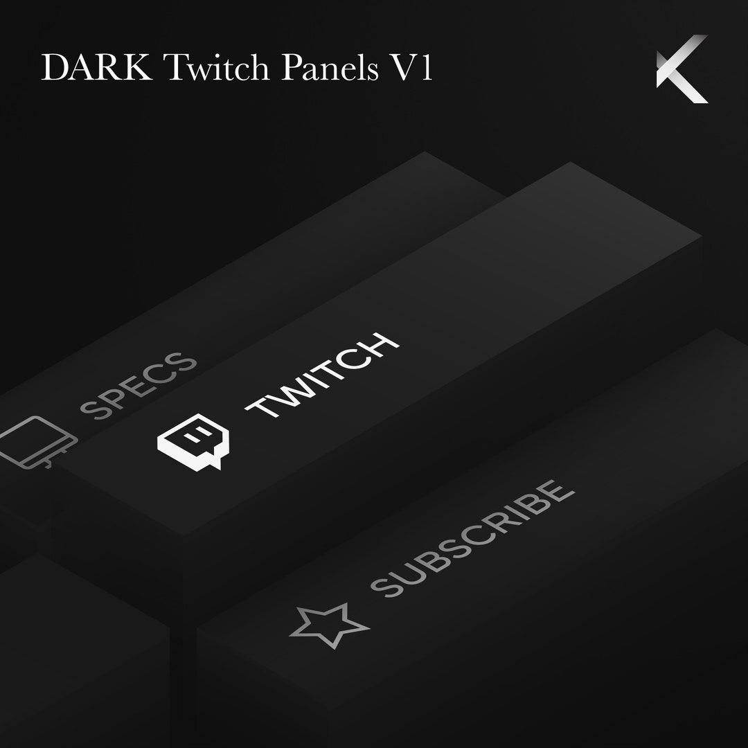 DARK Twitch Panels V1 Etsy