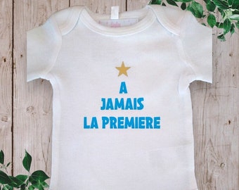 Bodie Personalized unisex baby bodysuit "Never the First or Ever the First customization of your choice and colors