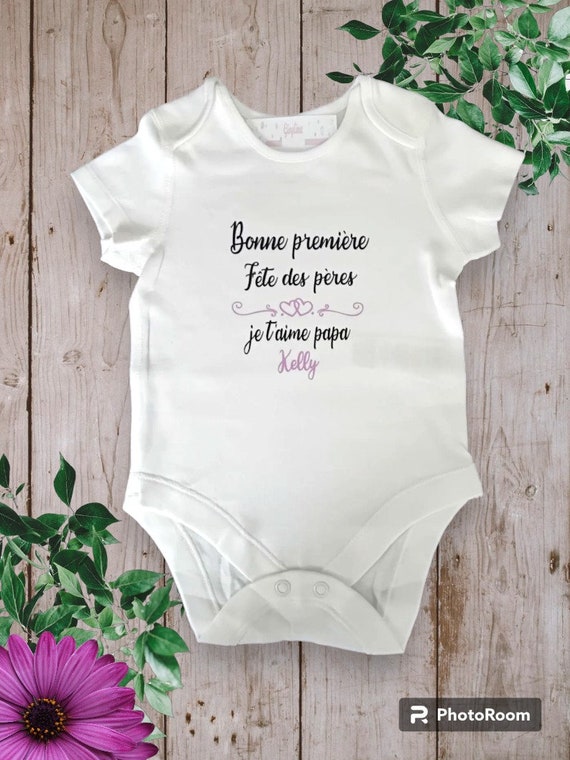 Body de bebe unisex personalizado Feliz primer dia del padre Te amo papa con el nombre de tu eleccion Color del patron de nombre de tu eleccion Etsy Espana