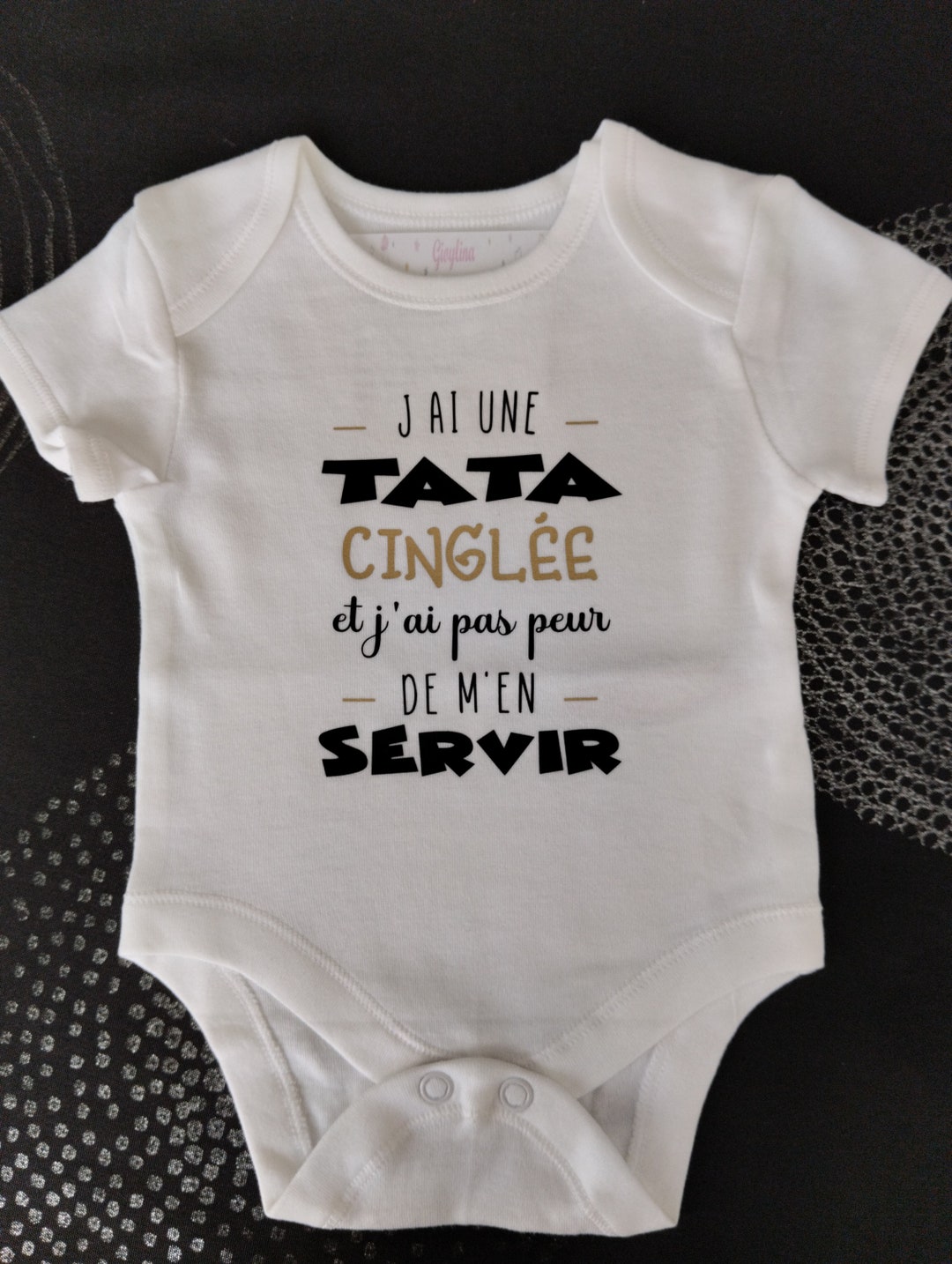 Body Bébé "Tata Chérie" - Cadeau Naissance Ou Baby Shower - Taille 0-6 Mois, Pressions à L'entrejambe