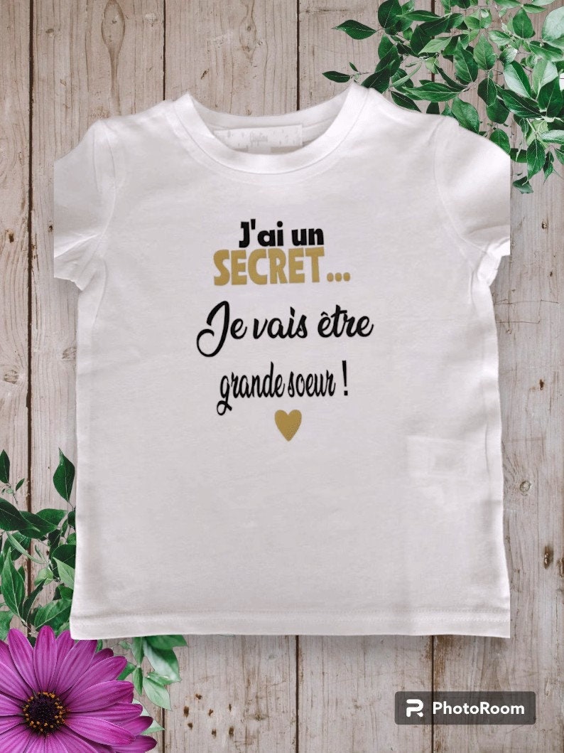 Bodies Body oder Unisex-Baby-T-Shirt, ideal für die Ankündigung einer Schwangerschaft Ich habe ein GEHEIMNIS ich werde eine große Schwester oder ein großer Bruder, Cousin OR