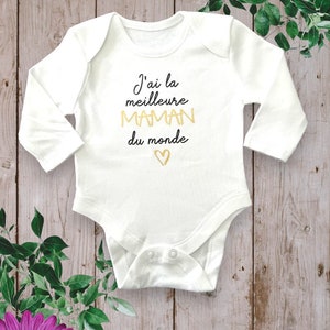 Personalized unisex baby bodysuits I have the Best MOM in the World or with the word of your choice TATA, GRANDMA... OR