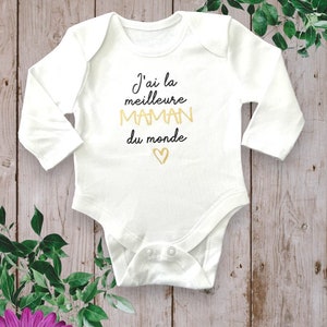 Bodys de bebé unisex personalizados Tengo la Mejor MAMÁ del Mundo o con la palabra que tú elijas TATA, ABUELA... OR