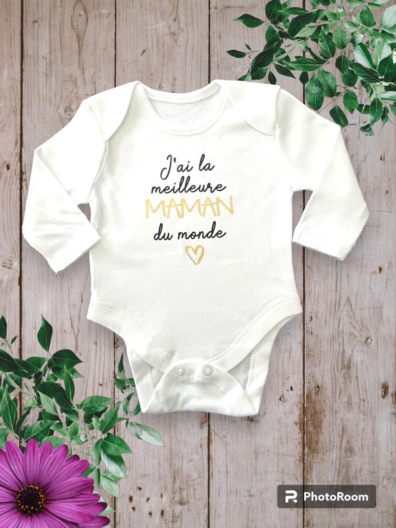 Personalized unisex baby bodysuits I have the Best MOM in the World or with the word of your choice TATA, GRANDMA... OR