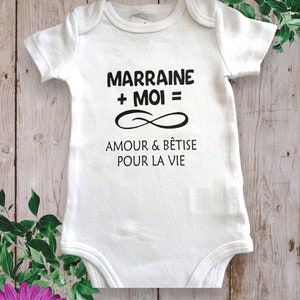 Bodie Body bébé personnalisé Marraine ou le mot de votre choix Moi Infini Amour & Bêtise pour la vie zdjęcie 8