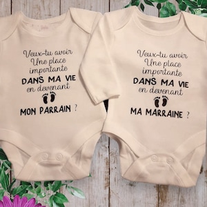 Personalized Bodie Body "Do you want to have an important place in my life by becoming my godmother?" or my godfather?