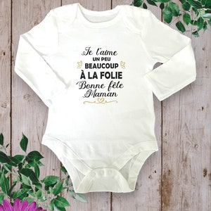 Bodies Personalisierter Unisex-Baby-Body „I love you a little bit madly Happy Birthday Papa oder Mama, individuelle Gestaltung Ihrer Wahl“