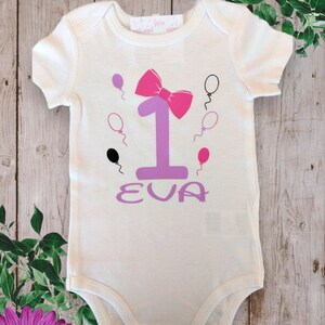 Bodie Body or personalized unisex t-shirt 1st birthday with the first name of your choice Violet