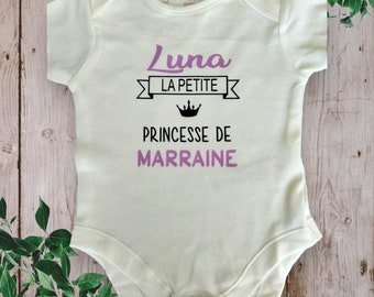 Bodie Personalized baby bodysuit "Prince of Godmother"