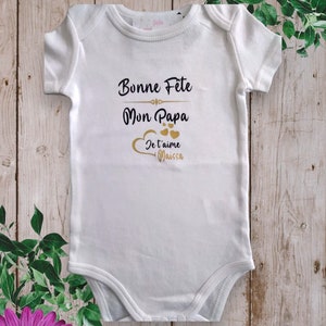 Personalized Baby Bodysuit Happy Birthday My Dad or the word of your choice My Grandma, My Mom... with First Name or