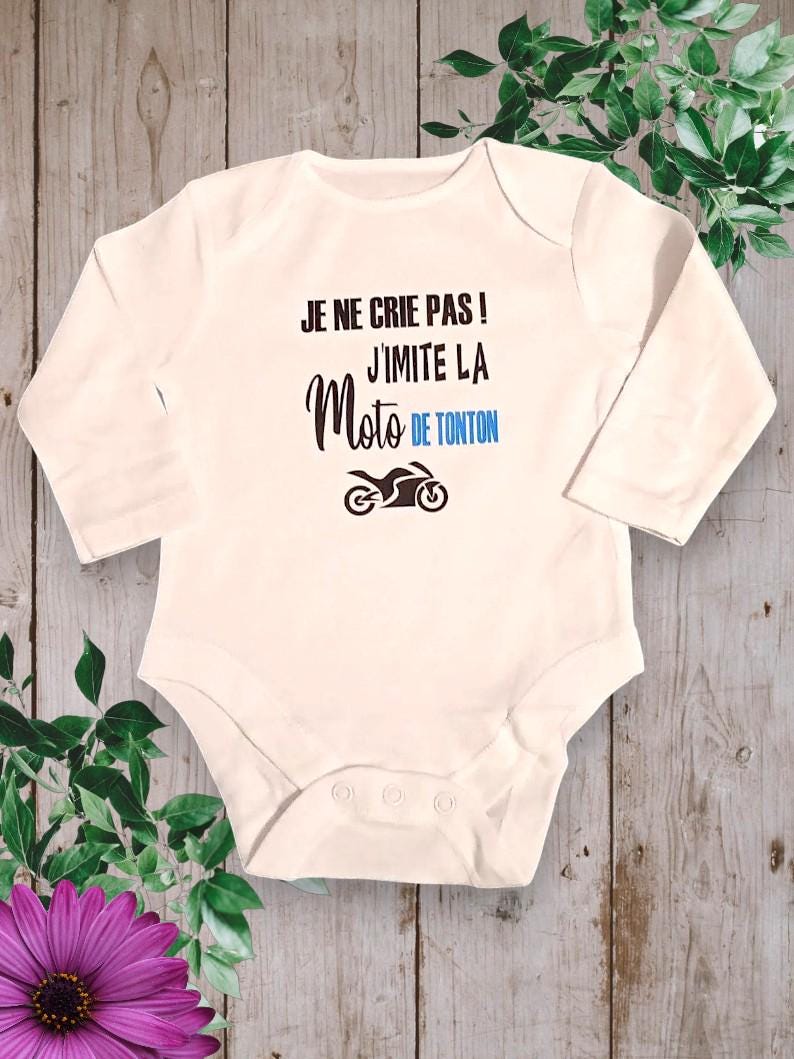 Body Bébé Motard Bambino Bio - Personnalisable