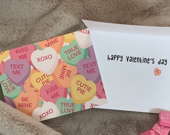 Candy Conversation Hearts Valentine’s Day Card