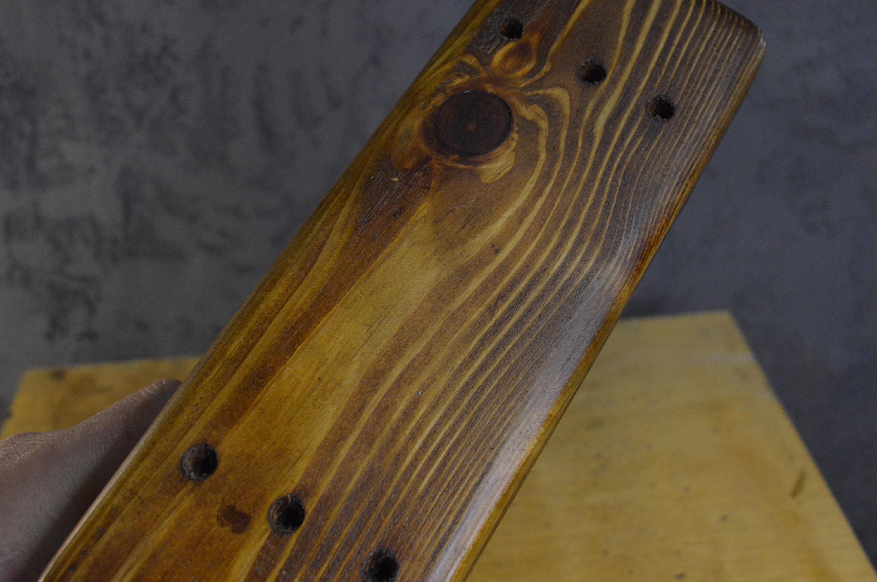 Small Vintage Wooden Stool – Rustic Handmade Plant Stand – Brown Mini ...