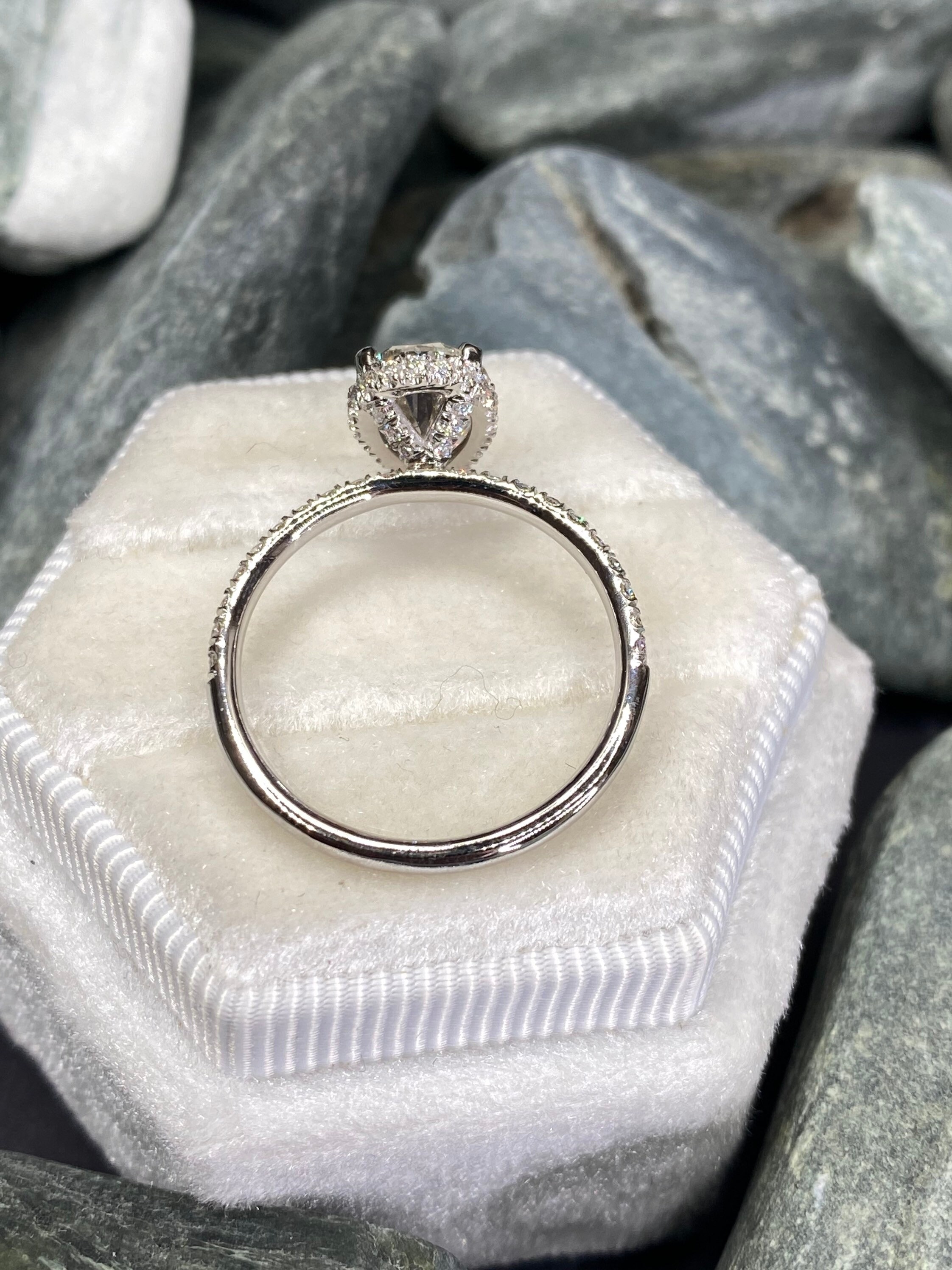 Pear shape cut diamond ring white gold engagement ring 1.00 | Etsy
