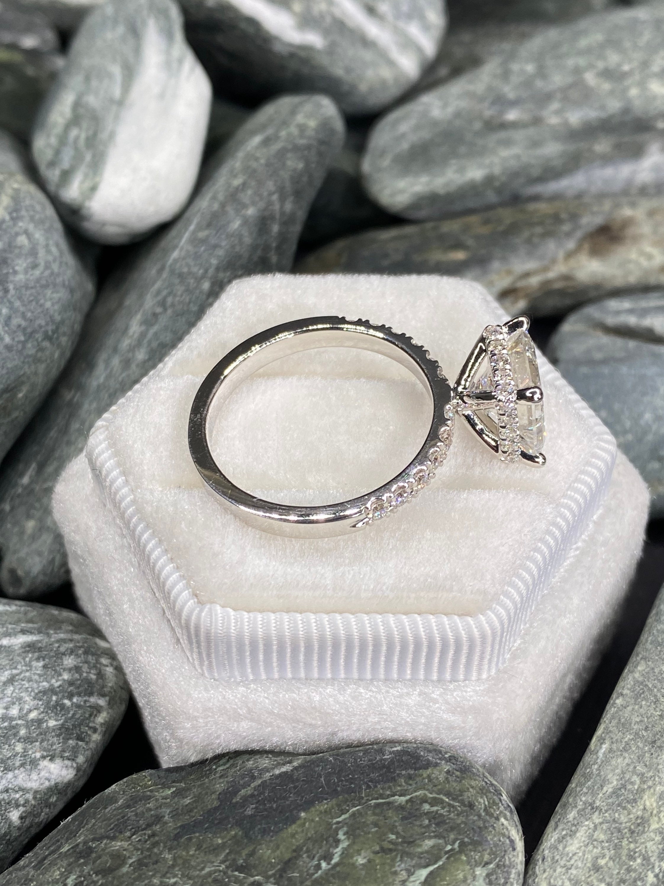 Princess cut diamond ring white gold ring engagement ring | Etsy