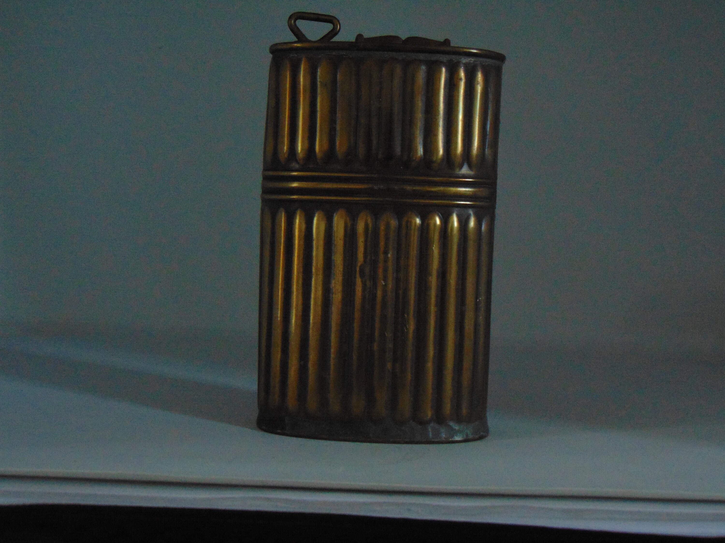 Fabuleux Français Bouteille d'eau Chaude Antique en Laiton Outil de Réchauffement Lit Bouteille Réci