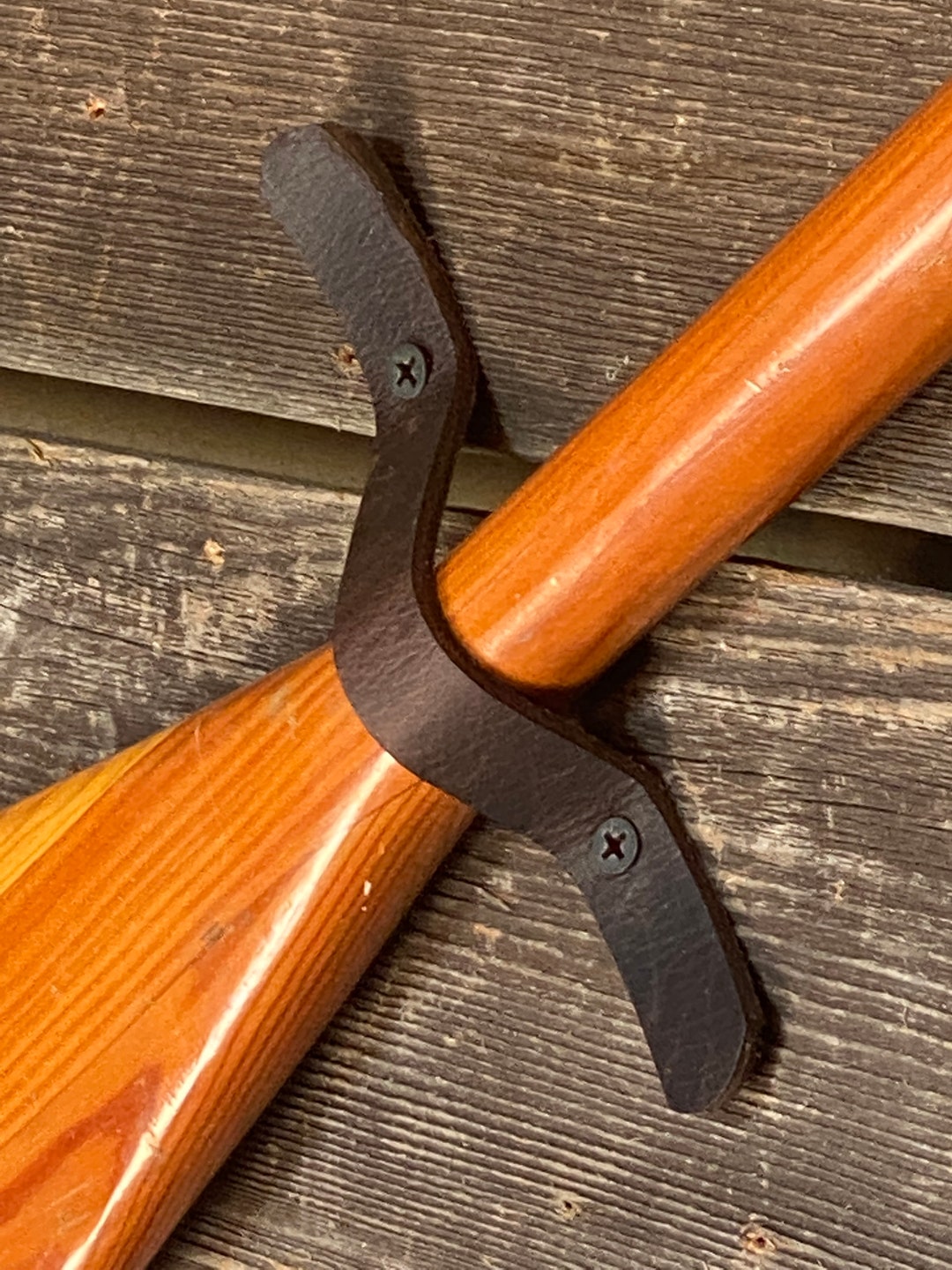 Leather Straps 7 Screws to Hang Canoe Paddles, Row Boat Oars and Hard