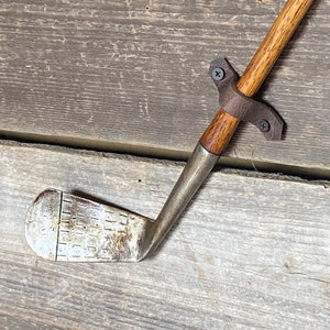 Leather Straps (4&quot; + screws) to hang golf clubs or other hang on the wall items