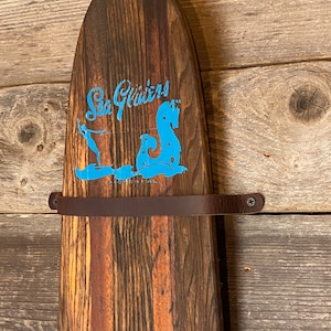 Leather Straps (10&quot; + screws) to hang Water Skis and hard-to-hang unique items