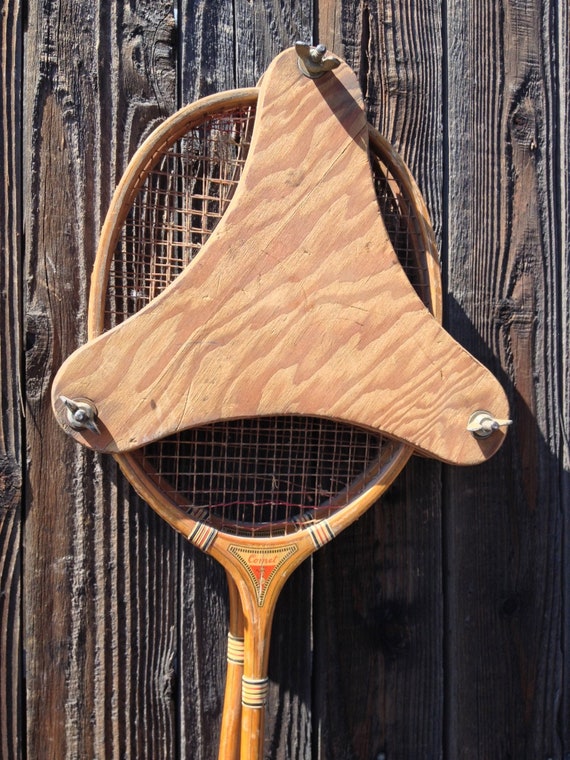 Vintage Wooden Badminton Racquet Set - image 2