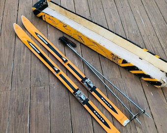 Rossignol Strato 102 Antique Refurbished Ski Wall Art Set