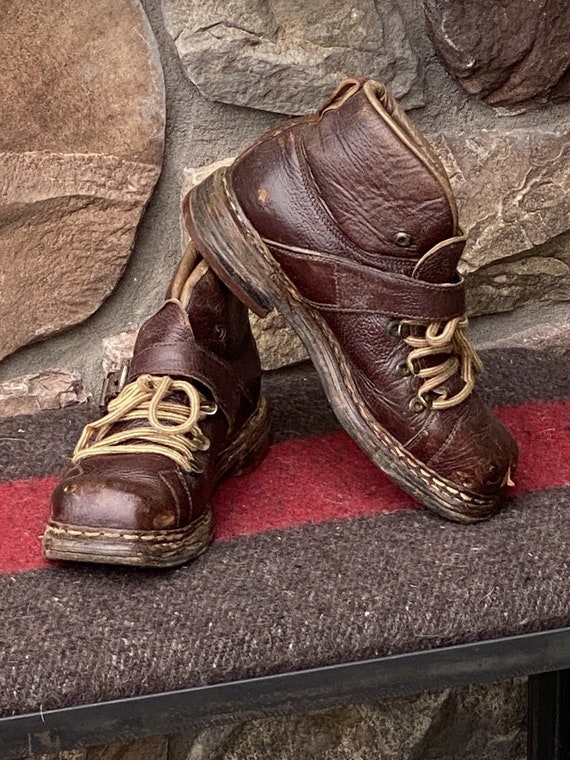 Vintage Brown Leather Boots