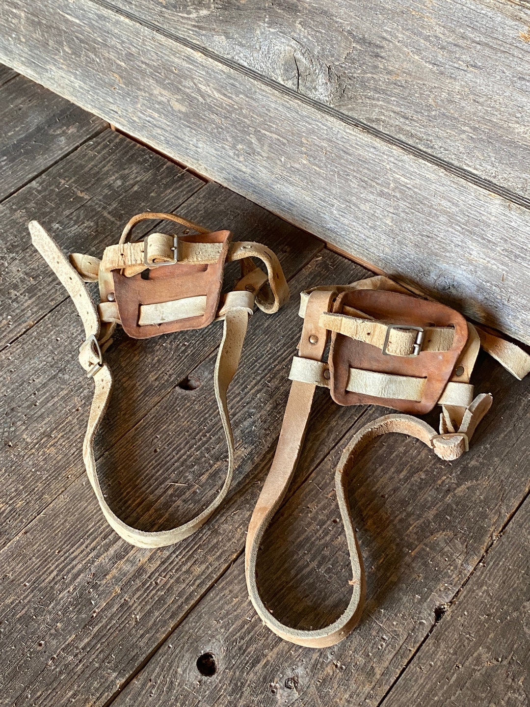 Leather Snowshoe Bindings replacement Etsy