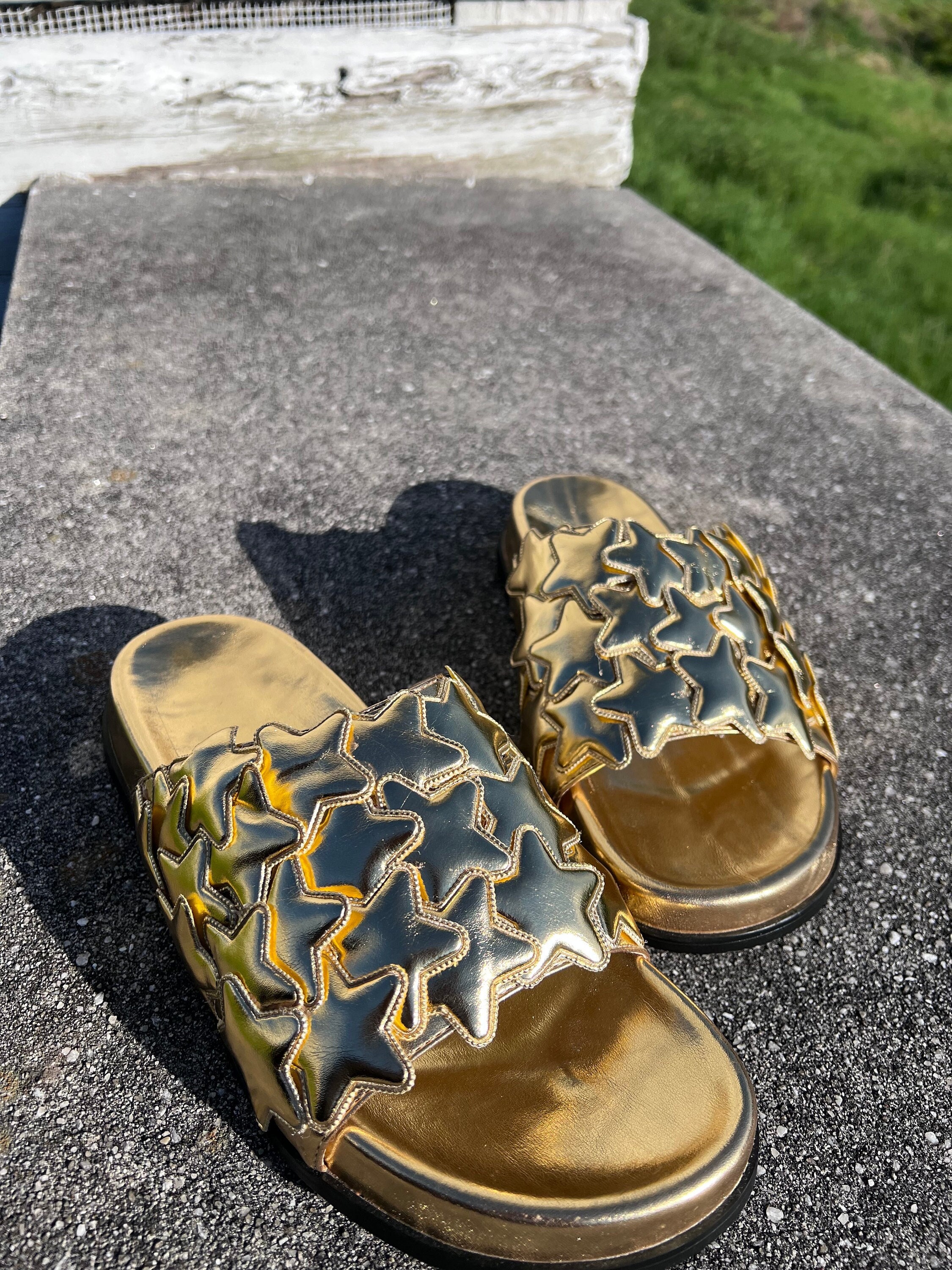 Bling Sandals for Women Gold Etsy Canada