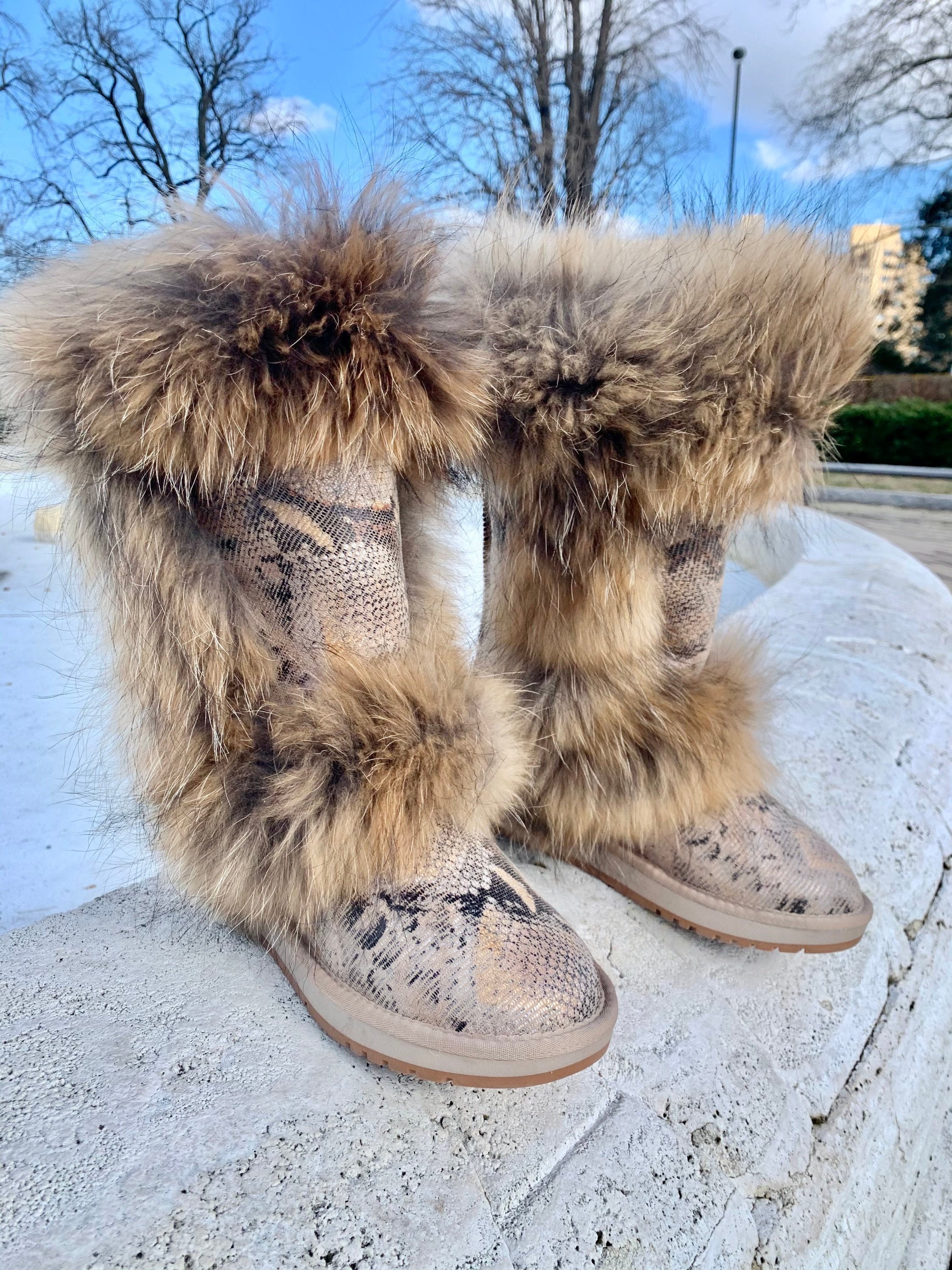 Fuzzy store ugg boots
