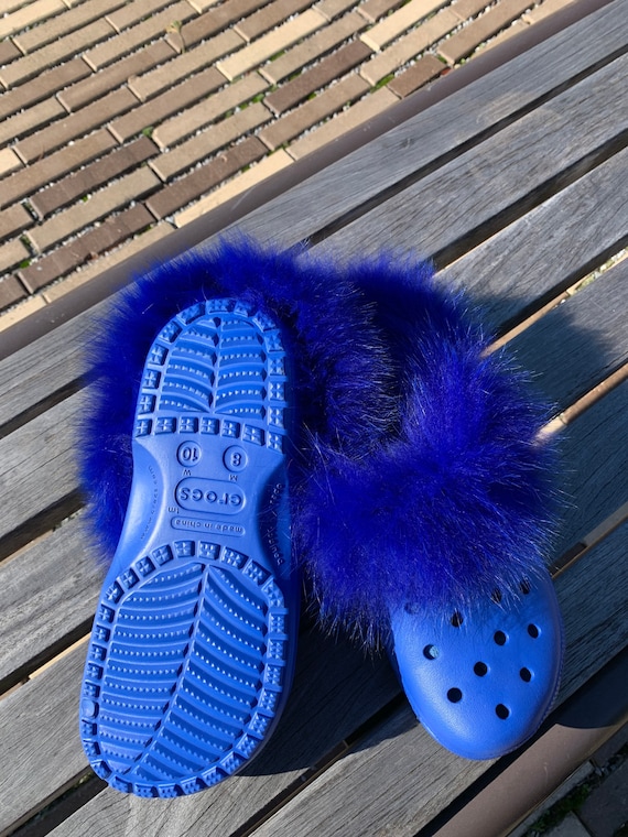 Grote hoeveelheid bus Van storm Inoli Brand Womens Blue Crocs Zomer Winter Schapenvacht - Etsy België